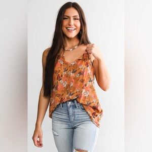 Daytrip Orange Floral Blouse